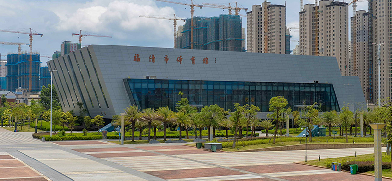 福清市体育馆外景,综合室内篮球场馆建筑实拍 福清市体育馆外景,综合室内篮球场馆建筑实拍
